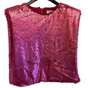 Pink Sequin Top size M by Two Cumberland